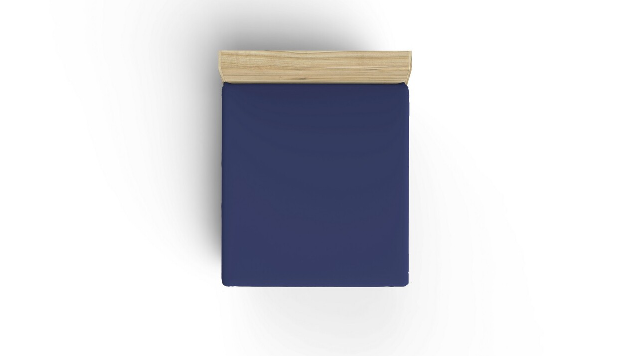 Cearceaf de pat cu elastic Ranforce Double Small (DE), L'essentiel Maison, Sax Blue, Albastru - imagine 4